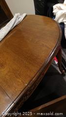 MaxSold Auction: Solid Wood Extendable Dining Table with 2 Leaves (See description/pictures) - Vaughan (Ontario, Canada) SELLER MANAGED Estate Sale Online Auction - Mill Arbour Lane