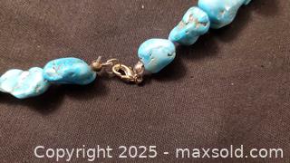 MaxSold Auction: Stabilized Natural Turquoise Tumbled Necklace, Approx 20 in - Vaughan (Ontario, Canada) SELLER MANAGED Estate Sale Online Auction - Mill Arbour Lane