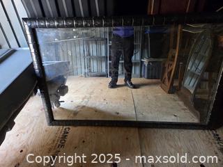 MaxSold Auction: Large Mirror Black Frame Heavy - Oro-Medonte (Ontario, Canada) SELLER MANAGED Downsizing Online Auction - Saint Antoine