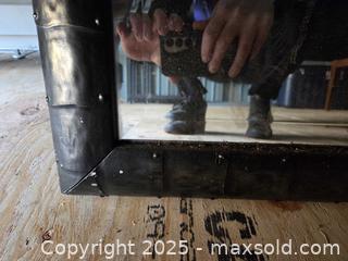 MaxSold Auction: Large Mirror Black Frame Heavy - Oro-Medonte (Ontario, Canada) SELLER MANAGED Downsizing Online Auction - Saint Antoine