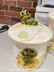 MaxSold Auction: Vintage 1970&#39;s Sears Roebuck &#34;Neil the Frog&#34; ceramic Canister Set and more.  - New Westminster (British Columbia, Canada) SELLER MANAGED Estate Sale Online Auction - Sixth Avenue