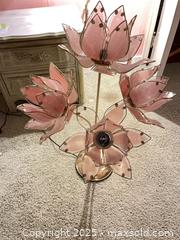 MaxSold Auction: Vintage Hollywood Regency Pink Lotus Lamp   - New Westminster (British Columbia, Canada) SELLER MANAGED Estate Sale Online Auction - Sixth Avenue