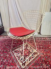 MaxSold Auction: 1950’s Bertoia Wire Framed Side Chair w Original Red Seat Cussion - Toronto (Ontario, Canada) SELLER MANAGED Reseller Online Auction - Sunrise Avenue