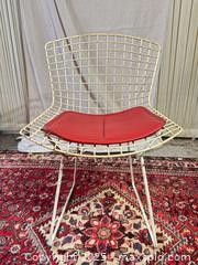MaxSold Auction: 1950’s Bertoia Wire Framed Side Chair w Original Red Seat Cussion - Toronto (Ontario, Canada) SELLER MANAGED Reseller Online Auction - Sunrise Avenue