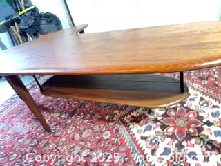 MaxSold Auction: Amorphous Boomerang Teak Danish Coffee Table, Two-Tier Shelf - Toronto (Ontario, Canada) SELLER MANAGED Reseller Online Auction - Sunrise Avenue