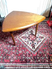 MaxSold Auction: Hans Wegner Style Teak Guitar Pick Triangular Side/End Table - Toronto (Ontario, Canada) SELLER MANAGED Reseller Online Auction - Sunrise Avenue