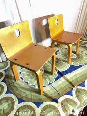 MaxSold Auction: MCM Aalto-Style Bent Plywood Children&#39;s Chairs, Set of 2 - Toronto (Ontario, Canada) SELLER MANAGED Reseller Online Auction - Sunrise Avenue