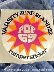 MaxSold Auction: Pop 69 Rumpersticker Varsity June 21 and 22 - Toronto (Ontario, Canada) SELLER MANAGED Reseller Online Auction - Sunrise Avenue