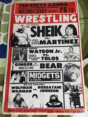 MaxSold Auction: Vintage 1960’s Wresting Historical Toronto Advertising Poster Lot A  - Toronto (Ontario, Canada) SELLER MANAGED Reseller Online Auction - Sunrise Avenue
