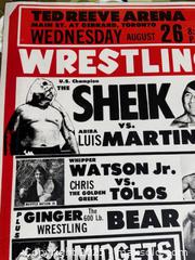 MaxSold Auction: Vintage 1960’s Wresting Historical Toronto Advertising Poster Lot A  - Toronto (Ontario, Canada) SELLER MANAGED Reseller Online Auction - Sunrise Avenue