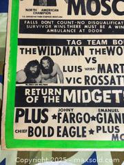 MaxSold Auction: Vintage 1960’s Wresting Historical Toronto Advertising Poster Lot B - Toronto (Ontario, Canada) SELLER MANAGED Reseller Online Auction - Sunrise Avenue