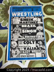 MaxSold Auction: Vintage 1960’s Wresting Historical Toronto Advertising Poster Lot C  - Toronto (Ontario, Canada) SELLER MANAGED Reseller Online Auction - Sunrise Avenue