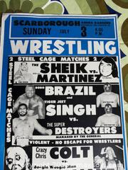 MaxSold Auction: Vintage 1960’s Wresting Historical Toronto Advertising Poster Lot C  - Toronto (Ontario, Canada) SELLER MANAGED Reseller Online Auction - Sunrise Avenue