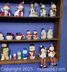 MaxSold Auction: Miniature Snowmen with Shelf - Carleton Place (Ontario, Canada) SELLER MANAGED Downsizing Online Auction - Antrim Street