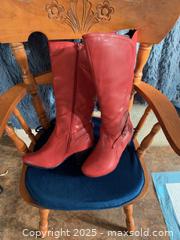 MaxSold Auction: Red Knee Length Boots - Carleton Place (Ontario, Canada) SELLER MANAGED Downsizing Online Auction - Antrim Street