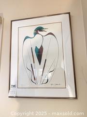 MaxSold Auction: 1992 Signed Indigenous Art “Loon” by Garnet Tob A - New Westminster (British Columbia, Canada) PARTNER MANAGED Moving Online Auction - 8th Avenue