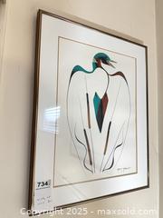MaxSold Auction: 1992 Signed Indigenous Art “Loon” by Garnet Tob A - New Westminster (British Columbia, Canada) PARTNER MANAGED Moving Online Auction - 8th Avenue
