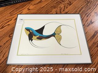 MaxSold Auction: 1992 Signed Indigenous Art “Spirit of Orca” by Garnet Tobacco A - New Westminster (British Columbia, Canada) PARTNER MANAGED Moving Online Auction - 8th Avenue