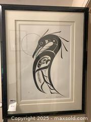 MaxSold Auction: 1993 “Heron” Limited Edition Print signed by Richard Shorty A - New Westminster (British Columbia, Canada) PARTNER MANAGED Moving Online Auction - 8th Avenue