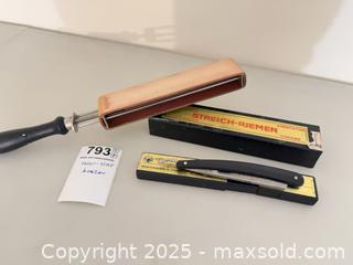 MaxSold Auction: Vintage Razor-Strop with Straight Razor A - New Westminster (British Columbia, Canada) PARTNER MANAGED Moving Online Auction - 8th Avenue