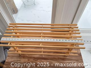 MaxSold Auction: 2-Tier Solid Wood Shoe Rack - London (Ontario, Canada) SELLER MANAGED Downsizing Online Auction - Charlotte Street