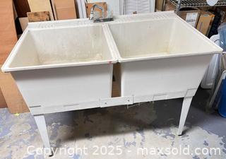 MaxSold Auction: Double-basin laundry tub with faucet - London (Ontario, Canada) SELLER MANAGED Downsizing Online Auction - Charlotte Street