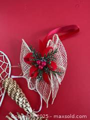 MaxSold Auction: Handmade Straw, Raffia & Fabric Christmas Ornaments - Lot of 8 - London (Ontario, Canada) SELLER MANAGED Downsizing Online Auction - Charlotte Street