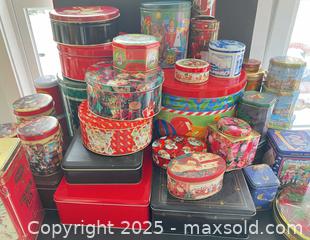 MaxSold Auction: Large lot of tins including both vintage and like-new - London (Ontario, Canada) SELLER MANAGED Downsizing Online Auction - Charlotte Street