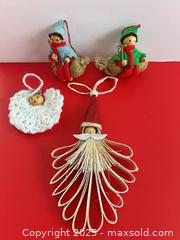 MaxSold Auction: Lot of 4 Handmade Vintage Folk Christmas Ornaments - London (Ontario, Canada) SELLER MANAGED Downsizing Online Auction - Charlotte Street