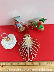 MaxSold Auction: Lot of 4 Handmade Vintage Folk Christmas Ornaments - London (Ontario, Canada) SELLER MANAGED Downsizing Online Auction - Charlotte Street