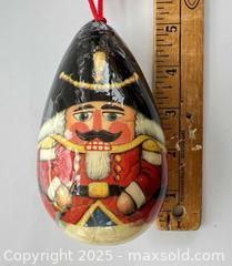 MaxSold Auction: Nutcracker Egg-Shaped Hanging Christmas Ornament, Papier-Mâché - London (Ontario, Canada) SELLER MANAGED Downsizing Online Auction - Charlotte Street