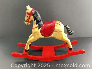 MaxSold Auction: Painted wooden rocking horse decor - London (Ontario, Canada) SELLER MANAGED Downsizing Online Auction - Charlotte Street