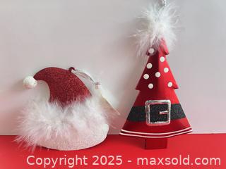 MaxSold Auction: Pier 1 Christmas Santa Hat & Santa-Tree Hanging Ornaments (2) - London (Ontario, Canada) SELLER MANAGED Downsizing Online Auction - Charlotte Street