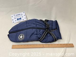 MaxSold Auction: Poochbark Navy Blue Dog Winter Coat with Built-In Harness, 19.5–20 in - London (Ontario, Canada) SELLER MANAGED Downsizing Online Auction - Charlotte Street