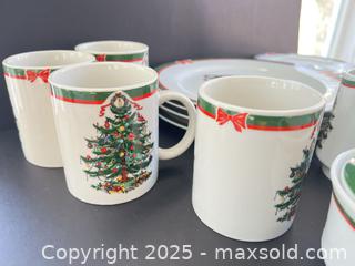 MaxSold Auction: Porcelain Christmas dish set including serving plates, creamer, sugar bowl - London (Ontario, Canada) SELLER MANAGED Downsizing Online Auction - Charlotte Street