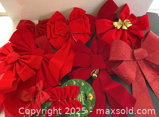 MaxSold Auction: Red bows of many sizes - London (Ontario, Canada) SELLER MANAGED Downsizing Online Auction - Charlotte Street