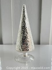 MaxSold Auction: Silver Mirrored Glass Holiday Tabletop Decor, 8" Tall - London (Ontario, Canada) SELLER MANAGED Downsizing Online Auction - Charlotte Street