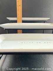 MaxSold Auction: Three-tiered appetizer stand with china plates - London (Ontario, Canada) SELLER MANAGED Downsizing Online Auction - Charlotte Street