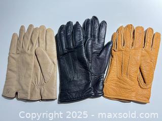 MaxSold Auction: Three pairs genuine leather gloves (size 7 ladies / M ladies) - London (Ontario, Canada) SELLER MANAGED Downsizing Online Auction - Charlotte Street