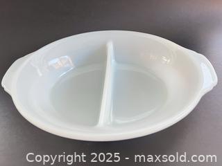 MaxSold Auction: Vintage Fire King milk glass serving dish  - London (Ontario, Canada) SELLER MANAGED Downsizing Online Auction - Charlotte Street