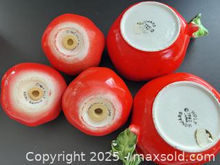 MaxSold Auction: Vintage Holt-Howard Ceramic Tomato Kitchenware Set - London (Ontario, Canada) SELLER MANAGED Downsizing Online Auction - Charlotte Street