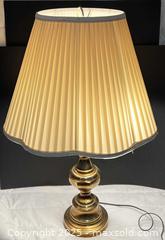 MaxSold Auction: Vintage Table Lamp with Pleated Empire Shade - London (Ontario, Canada) SELLER MANAGED Downsizing Online Auction - Charlotte Street