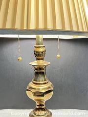 MaxSold Auction: Vintage Table Lamp with Pleated Empire Shade - London (Ontario, Canada) SELLER MANAGED Downsizing Online Auction - Charlotte Street