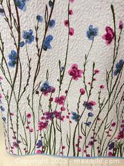 MaxSold Auction: White with floral / pale blue reverse quilt - London (Ontario, Canada) SELLER MANAGED Downsizing Online Auction - Charlotte Street