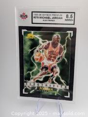 MaxSold Auction: 1990s NBA Baskeball Card Collection NBA Mostly Hoops &#38; Skybox and Graded 8.5 Michael Jordan Card - Langley (British Columbia, Canada) SELLER MANAGED Reseller Online Auction - 68 Avenue