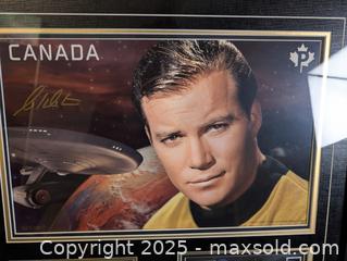 MaxSold Auction: Captain Kirk Framed Stamp- William Shatner Signed- 367/1100 Limited Edition - Langley (British Columbia, Canada) SELLER MANAGED Reseller Online Auction - 68 Avenue