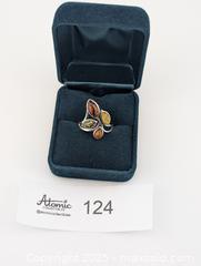 MaxSold Auction: Sterling Silver &#38; Amber Stone Ring - Langley (British Columbia, Canada) SELLER MANAGED Reseller Online Auction - 68 Avenue