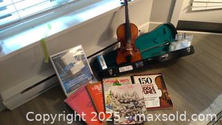 MaxSold Auction: Wood Violin/Fiddle, Bow &#38; Music Books - Surrey (British Columbia, Canada) PARTNER MANAGED Estate Sale Online Auction - 154 Street (CONDO)