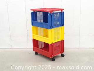 MaxSold Auction: Vintage Memphis Style Contico Rolling Storage Cart - Toronto (Ontario, Canada) SELLER MANAGED Downsizing Online Auction - Esandar Drive (STORAGE)