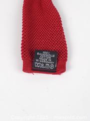 MaxSold Auction: Vintage Yves Saint Laurent YSL Cherry Red Woven Cotton Tie - Toronto (Ontario, Canada) SELLER MANAGED Downsizing Online Auction - Esandar Drive (STORAGE)